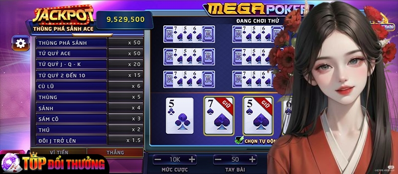 Cách tính thắng thua khi chơi Mega Poker Rikvip