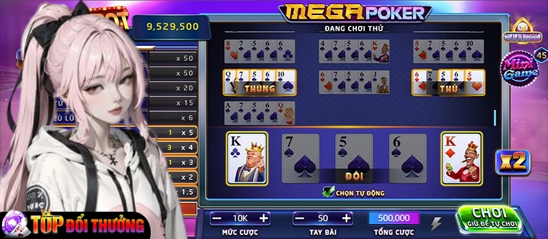 Thủ thuật chơi Mega Poker Rikvip đổi thưởng